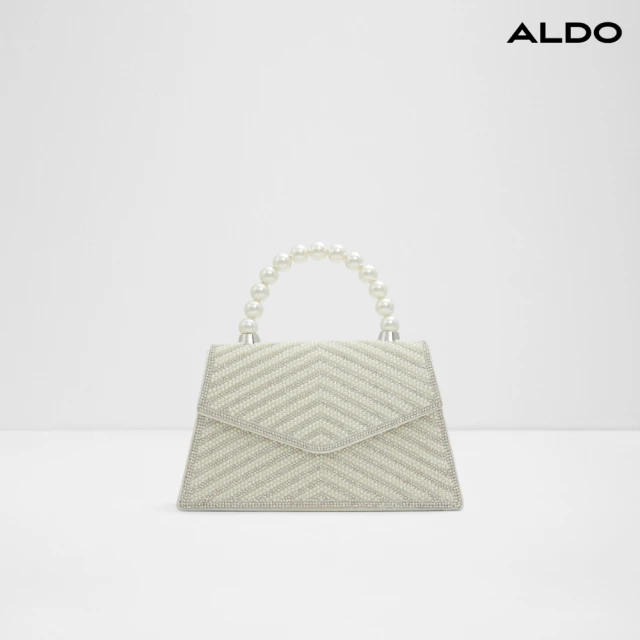 ALDO JASMINA-華麗優雅珍珠手提包(銀色)