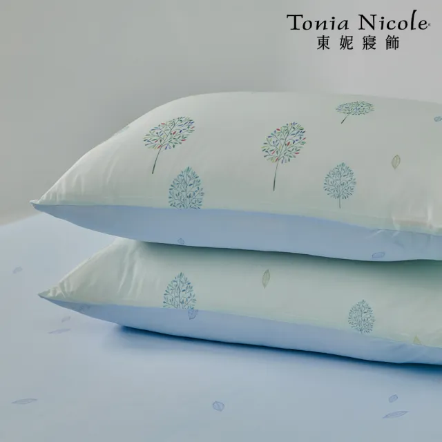 【Tonia Nicole 東妮寢飾】TopCool瞬涼呼吸涼感床包枕套組-夏綠蒂森林(雙人)