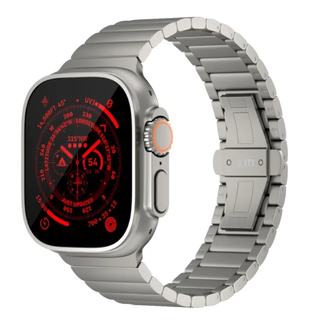 【Just Mobile】AppleWatch Ultra2/Ultra 49mm 鈦合金錶帶 -仕紳款(相容 49mm Apple Watch)