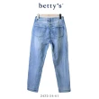 【betty’s 貝蒂思】水洗刷色彈性抓皺牛仔褲(淺藍)