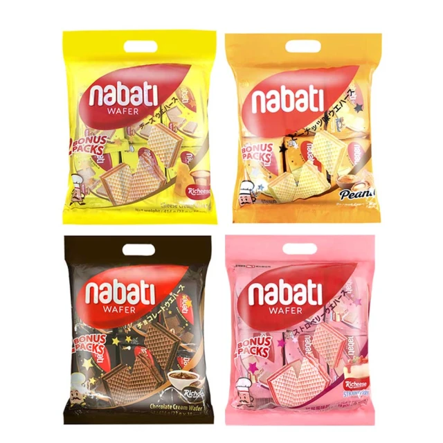 Nabati 麗芝士/麗巧克威化餅 起司/巧克力/花生(任選414g)