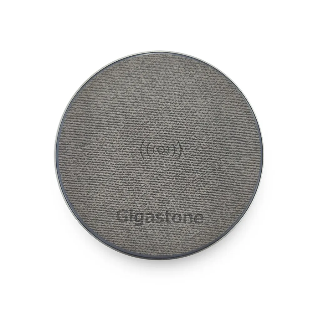 【GIGASTONE 立達】10W布質無線快充充電盤WP-5310(QI智能辨識/支援iPhone15/14/13/12手機/AirPods耳機)