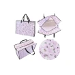 【小禮堂】Sanrio 三麗鷗 方形防水拉鍊購物袋 - 淺色滿版款 Kitty 酷洛米 大耳狗(平輸品)