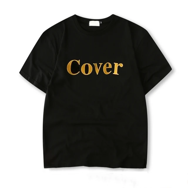 【Dition】撞色文字COVER短袖上衣 復古寬版短t(oversize 男女可穿)