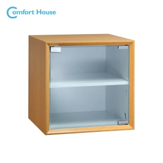 【Comfort House】魔術方塊玻璃門收納書櫃-大款(收納櫃 空櫃 玻璃門櫃)