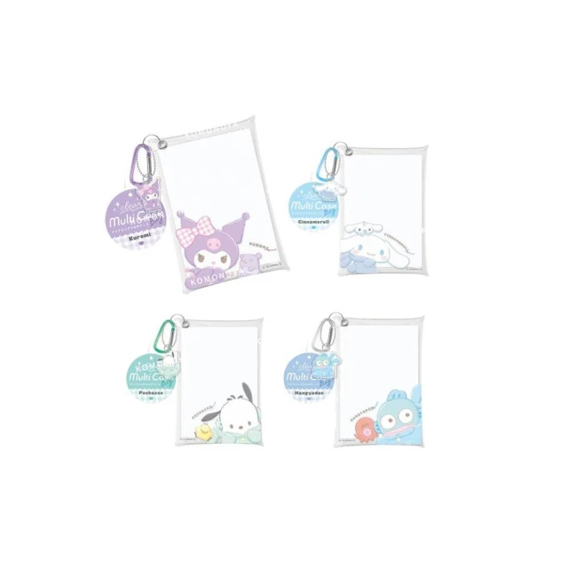 【小禮堂】Sanrio 三麗鷗 PVC拍立得小卡扣式收納套附扣環 - 偶像應援 酷洛米 大耳狗(平輸品)