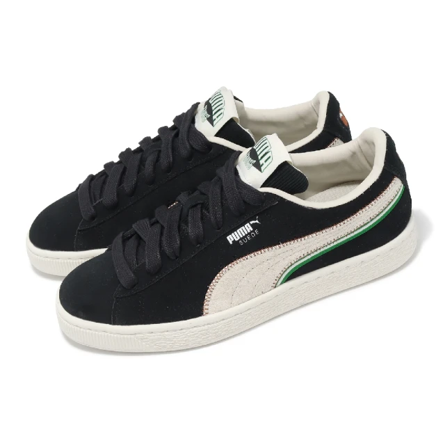 PUMA 休閒鞋 Suede For The Fanbase 男鞋 女鞋 黑 米白 麂皮 低筒 復古(397266-02)