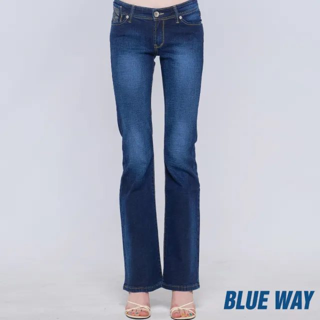 【BLUE WAY】女裝 低腰口袋線花 靴型褲 牛仔褲- BLUE WAY