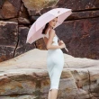 【大振豐】KIULA 海上華爾滋 環保棉麻雙層自動直傘(抗UV 晴雨兩用 環保傘)