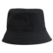【PRADA 普拉達】簡約素面燙印LOGO尼龍個性帽遮陽帽漁夫帽(黑)