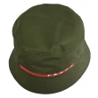 【PRADA 普拉達】簡約素面燙印LOGO尼龍個性帽遮陽帽漁夫帽(橄欖綠)