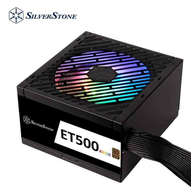 【SilverStone 銀欣】【SilverStone 銀欣】ET500-ARGB 銅牌 500W ATX 電源供應器