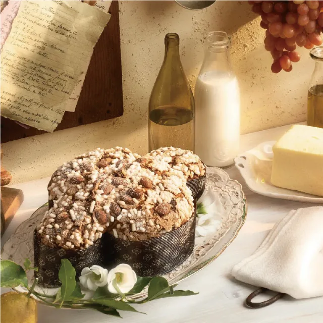 【Loison】義大利 蜜桃榛果 母親節花卉鐵盒款 750g(蛋糕 經典 蜜桃 鴿子麵包)
