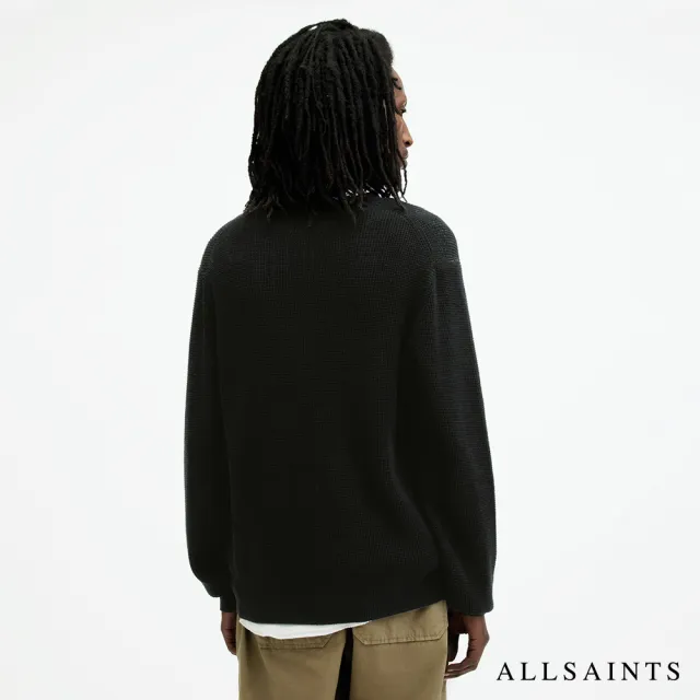 【ALLSAINTS】PETRA 正反兩穿寬鬆LOGO針織上衣 M016KA(舒適版型)