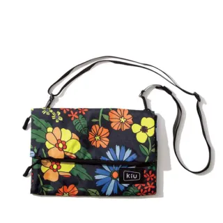 【KIU】情人節禮物 日本 原廠貨 中性 WATER REPELLENT STORAGE SACOCHE 隨身包 健行/生活/旅行 罌粟花(ca