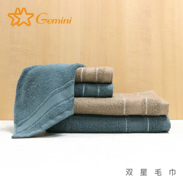 【Gemini 雙星】台灣製美國棉歐式典雅毛巾(超值6入組-2色任選)