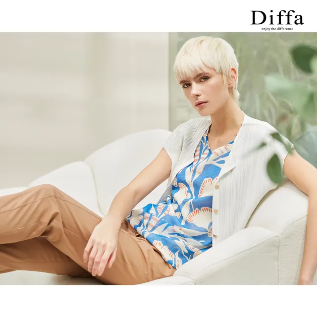 【Diffa】美型剪裁修身長褲-女