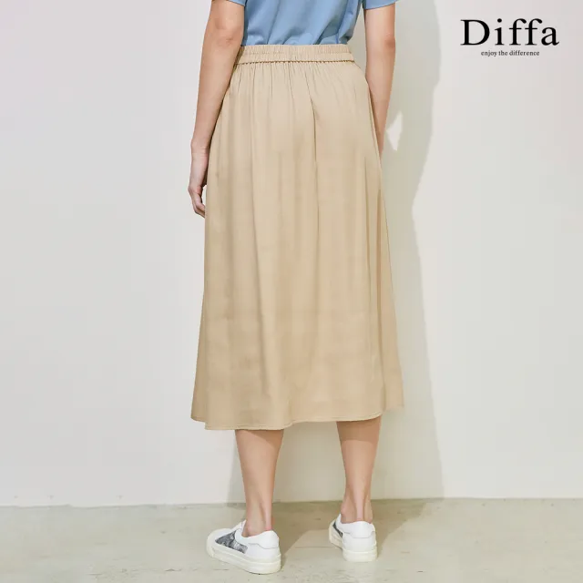 【Diffa】時尚美型剪裁設計長寬裙-女