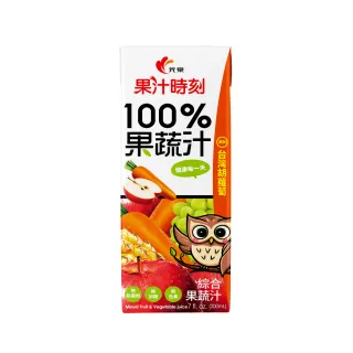 【光泉】果汁時刻100%綜合果蔬汁slim leaf 200ml 6入/組