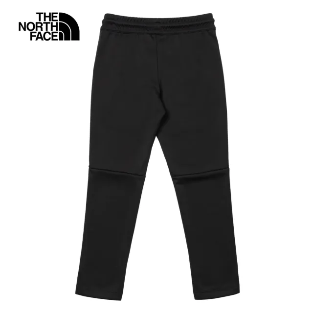 【The North Face 官方旗艦】北面兒童黑色可調節褲腰運動休閒縮口褲｜86U0JK3