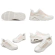 【SKECHERS】休閒鞋 Tres-Air Uno-Shimmer N Glow 女鞋 白 氣墊 厚底 增高(177418-WHT)