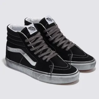 【VANS 官方旗艦】Stressed Sk8-Hi 男女款黑色滑板鞋