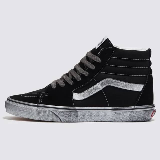 【VANS 官方旗艦】Stressed Sk8-Hi 男女款黑色滑板鞋/休閒鞋