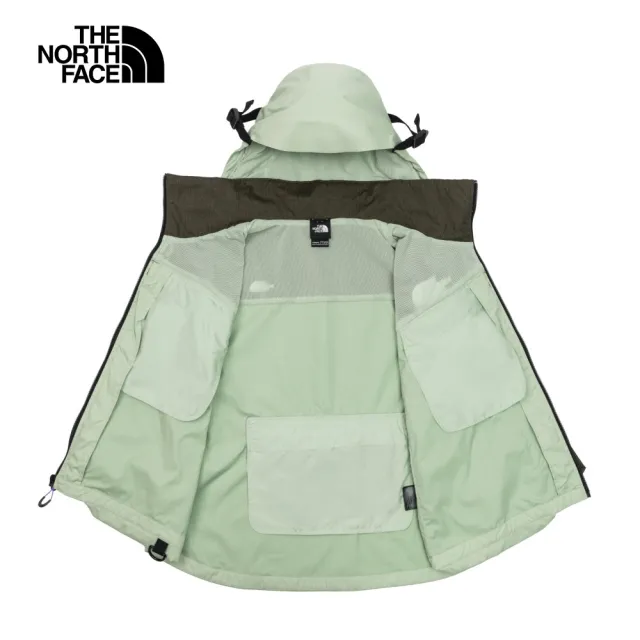 【The North Face 官方旗艦】北面UE女款綠色防風防潑水多口袋可調節連帽外套｜885UI0G