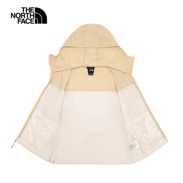 【The North Face 官方旗艦】【抗UV】】北面女款UPF米白色涼感透氣防曬休閒連帽外套｜87V0TIU