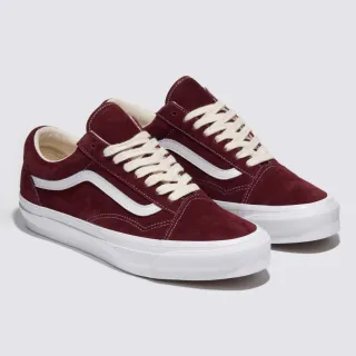 【VANS 官方旗艦】Premium Old Skool 36 男女款酒紅色滑板鞋/休閒鞋/帆布