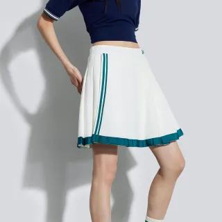 【GAP】女裝 Logo百褶短裙-白色(876133)