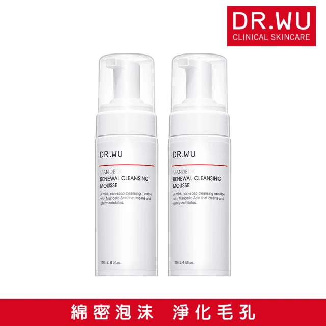 【DR.WU 達爾膚】杏仁酸煥膚潔顏慕斯150ML(買一送一)