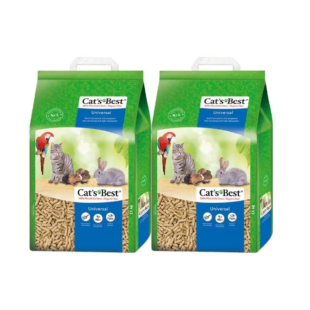 【CAT’S BEST 凱優】崩解木屑砂-藍標粗砂-20L(貓砂/木屑砂/環保砂/松木砂)