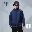 【GAP】男裝 Logo防曬印花連帽外套-海軍藍(884874)