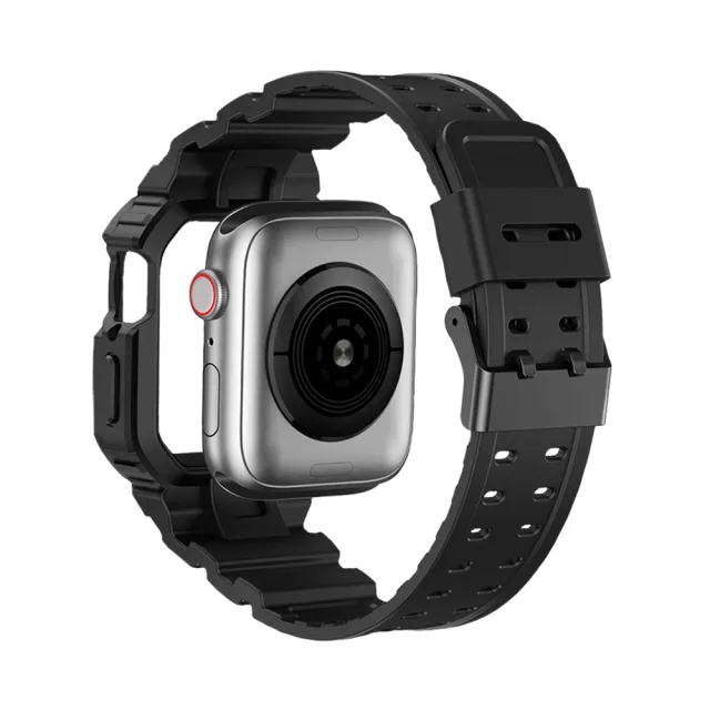 【Amband】Apple Watch 專用保護殼 霧黑 TPU 錶帶(42mm/44mm/45mm - Apple Watch 8/7/6/SE/5/4/3/2/1)