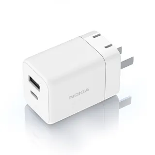 【NOKIA】30W GaN氮化鎵 USB+Type-C 雙孔 PD快充充電器(P6307)