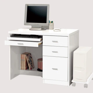 【H&D 東稻家居】3.5尺白色電腦桌/辦公桌/TCM-05023(下座/不含主機架)