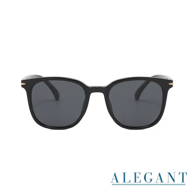 【ALEGANT】獨特時尚月泉黑TR90寶麗來偏光墨鏡/UV400太陽眼鏡(暗室的記憶剪影/露營墨鏡)