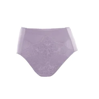 【曼黛瑪璉】雙弧 高腰三角修飾褲 M-XXL(迷濛紫)