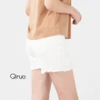 【Qiruo 奇若名品】春夏專櫃白色牛仔短褲2078C  拉鬚設計(休)