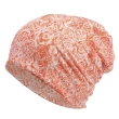 【89 zone】法式優雅炫彩的玫瑰花紋透氣薄款 套頭帽 防風帽 頭巾帽(藍/桔/黑/紫/黃)