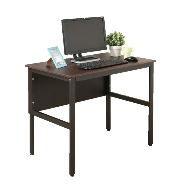 【DFhouse】頂楓90公分電腦辦公桌-黑橡木色