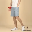 【Hush Puppies】男裝 短褲 品牌英文立體鋼模短褲(灰藍 / 43122102)