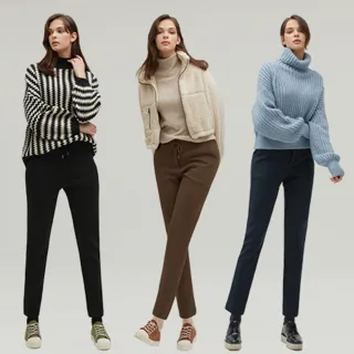 dotti內絨超彈保暖休閒褲3件(U)