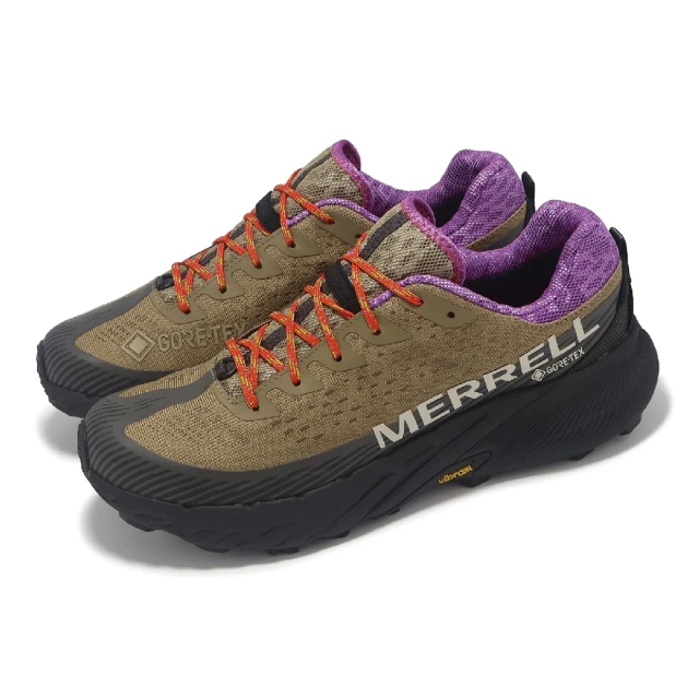 MERRELL 越野跑鞋 Agility Peak 5 GTX 男鞋 棕 紫 防水 襪套 抓地 越野 運動鞋(ML068107)