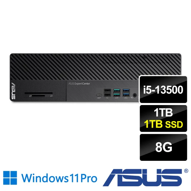 【ASUS 華碩】i5十四核薄型商用電腦(M700SE/i5-13500/8G/1TB HDD+1TB SSD/W11P)