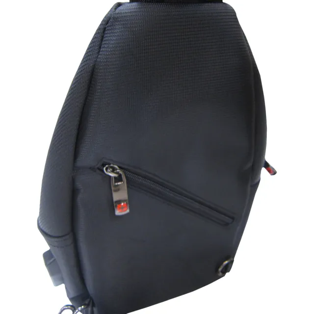 【OverLand】胸前包超小容量二主袋+外袋共四層單左單右肩防水尼龍布+皮水瓶內袋USB+內線