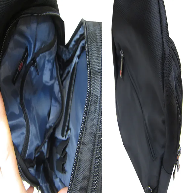 【OverLand】胸前包中容量二主袋+外袋共四層單左單右肩背雙後背底部加大防水尼龍布USB外接+線