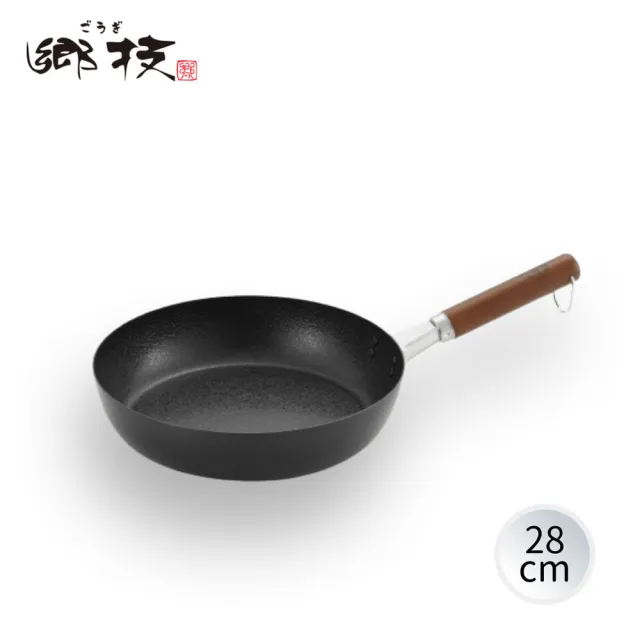 【YOSHIKAWA】日本吉川 燕三條職人木柄平底鐵鍋28cm(日本限定款)