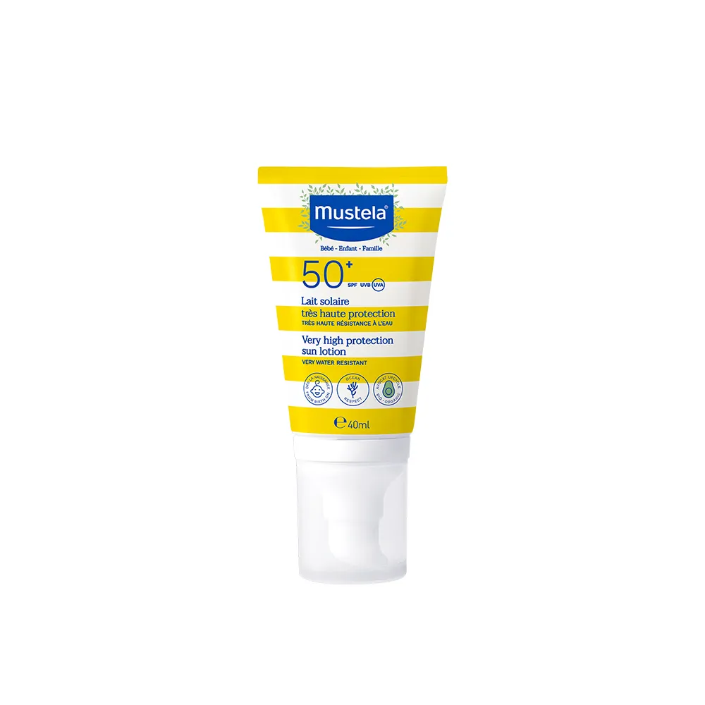 【Mustela 慕之恬廊】高效性兒童防曬乳SPF50+ 40ml(嬰兒防曬 寶寶防曬 新生兒/孕婦可使用)